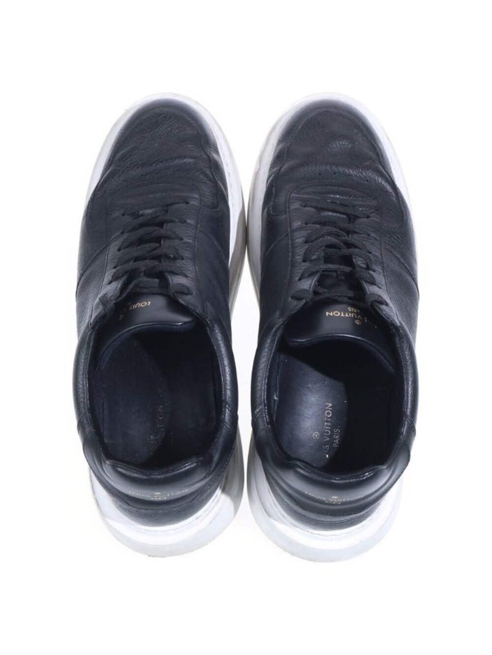 Louis Vuitton Beverly Hills Line Leather Low Cut Sneakers Black - Picture 4 of 6